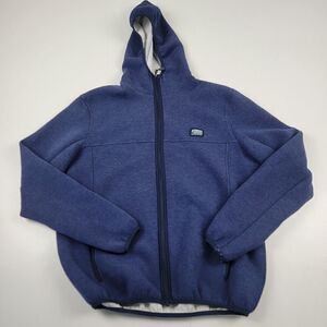 Men's Live Forever Golf LFG My Morning Jacket Fleece Hoodie Blue Sz Large Zip Up
